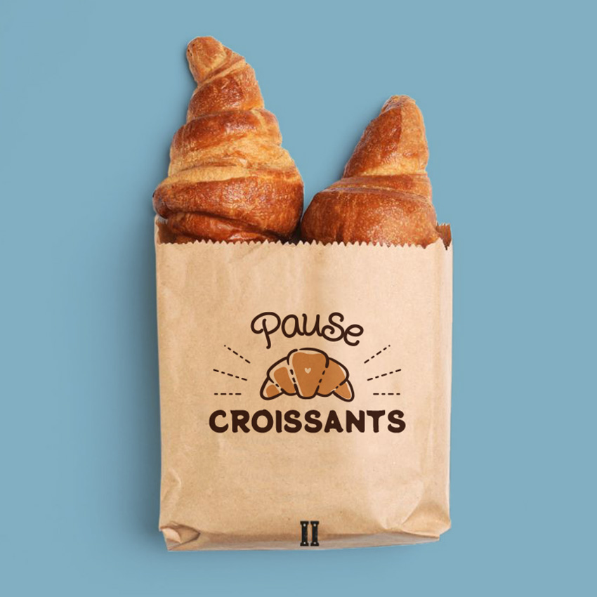 Création de logo Pause Croissants - CT'Réalisations